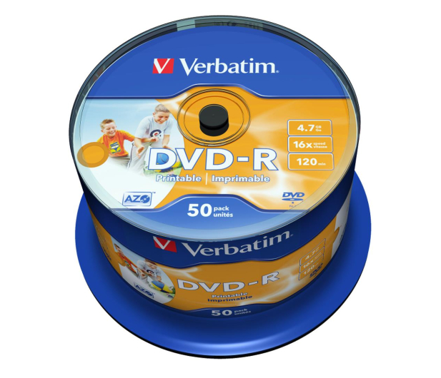 VERBATIM DVD-R 16x 4.7GB 50P CB PRINTABLE 43533 - 29684 - zdjęcie 2